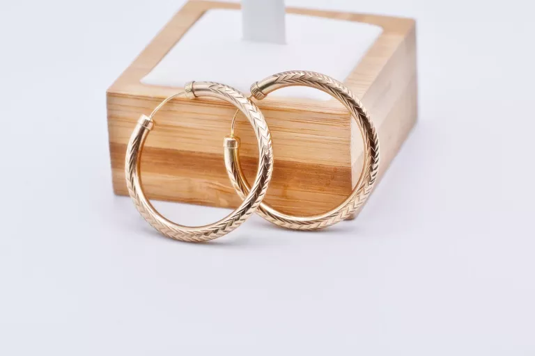 za007-piekne-zlote-kolczyki-duze-kola-z-tloczonym-wzorkiem-375-38mm-rodzaj-zapiecia-2207-3