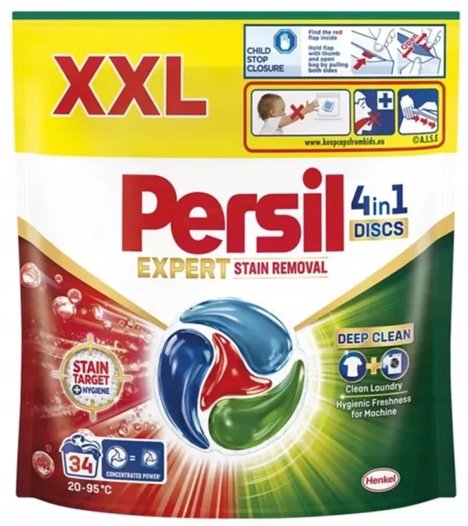 KAPSUŁKI DO PRANIA PERSIL DISCS EXPERT 4 IN 1 STAIN - 34 SZT. 900010180183