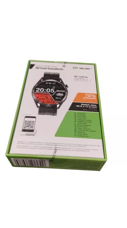 SMARTWATCH TRACER SM6 OPAL CZARNY ZAPLOMBOWANY