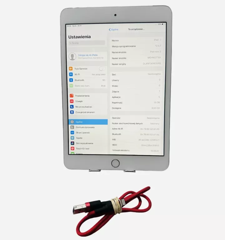 TABLET IPAD MINI 3 16GB + KABEL