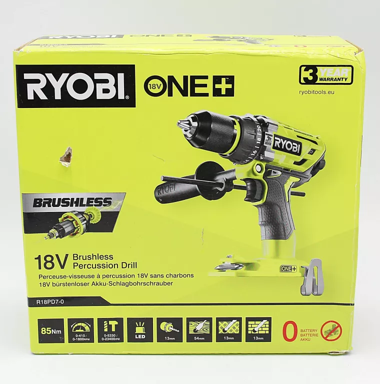 WKRĘTARKA UDAROWA BEZSZCZOTKOWA RYOBI R18PD7 85NM BODY