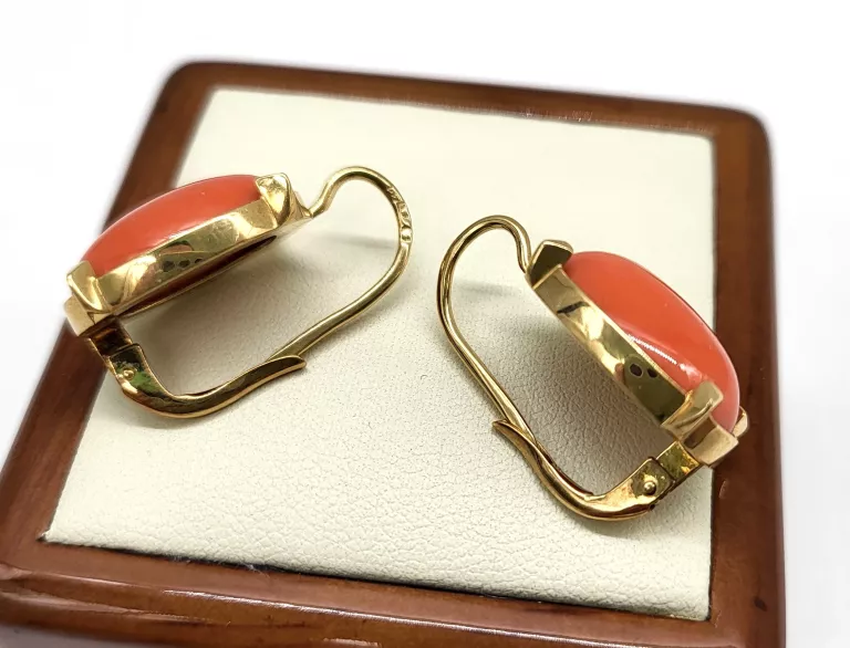 sliczne-zlote-kolczyki-z-koralem-kolczyki-585954g-stan-11323-2