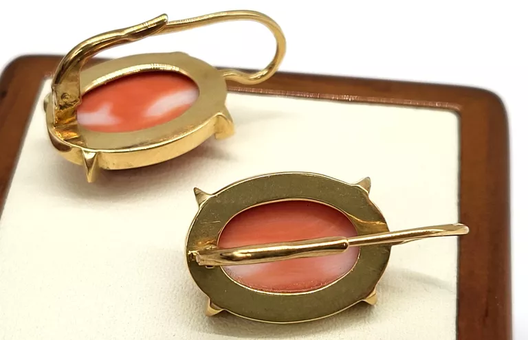 sliczne-zlote-kolczyki-z-koralem-kolczyki-585954g-rodzaj-2205-2