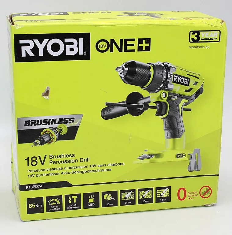 WKRĘTARKA UDAROWA BEZSZCZOTKOWA RYOBI R18PD7 85NM BODY
