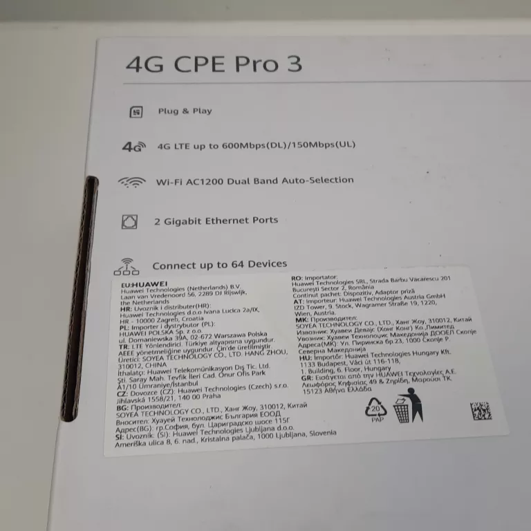 ROUTER HUAWEI 4G CPE PRO 3