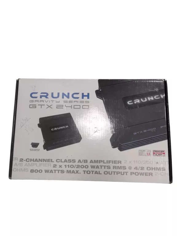 CRUNCH GTX2400 WZMACNIACZ SAMOCHODOWY 2 X110W 1 X400W RMS