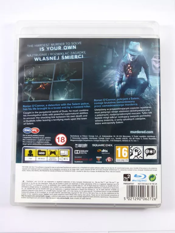 GRA PS3 MURDERED SOUL SUSPECT ŚLEDZTWO ZZA GROBU
