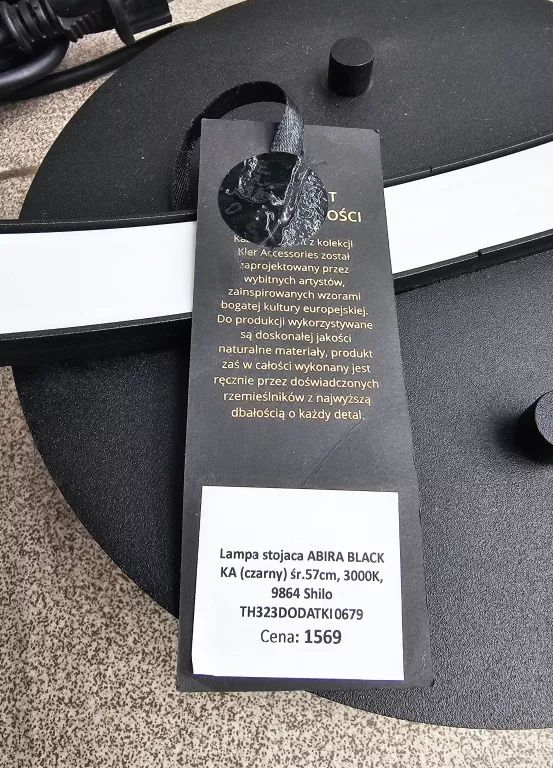 LAMPA STOJĄCA KLER ABIRA / 9864 SHILO / CZARNA