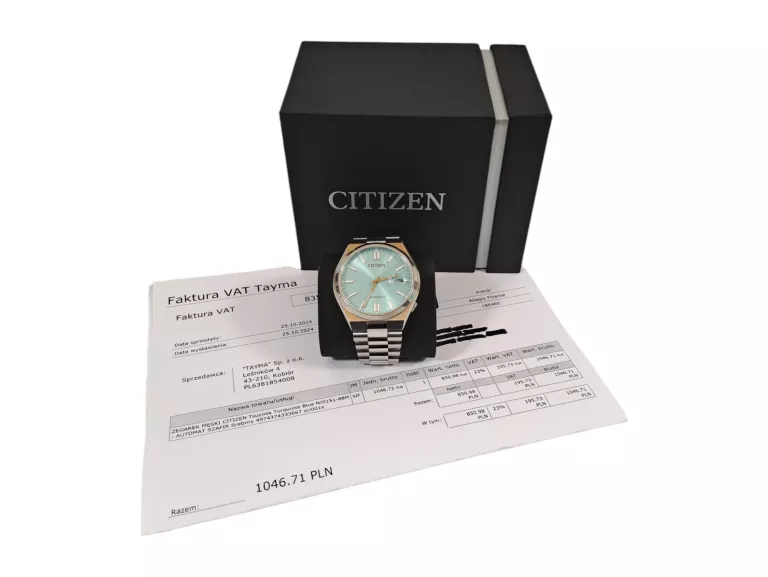 ZEGAREK CITIZEN TSUYOSA TURQUOISE BLUE NJ0151-88M
