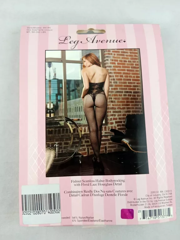 CZARNE BODYSTOCKING Z KORONKI LEG AVENUE