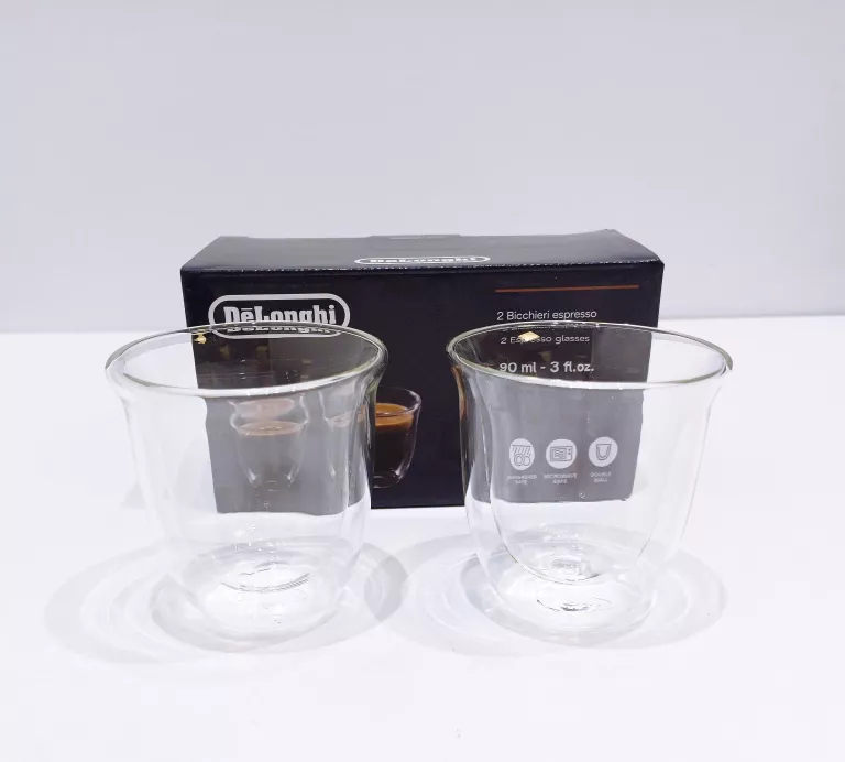 SZKLANKI TERMICZNE DELONGHI DLSC310 ESSPRESSO 90ML PODWÓJNE ŚCIANKI