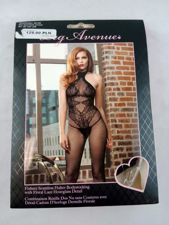 CZARNE BODYSTOCKING Z KORONKI LEG AVENUE