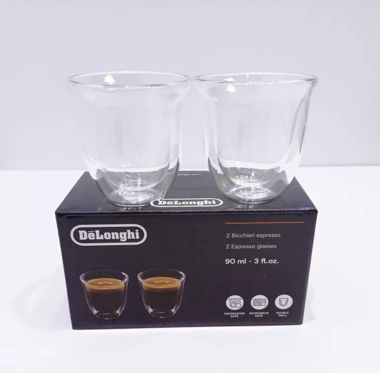 SZKLANKI TERMICZNE DELONGHI DLSC310 ESSPRESSO 90ML PODWÓJNE ŚCIANKI