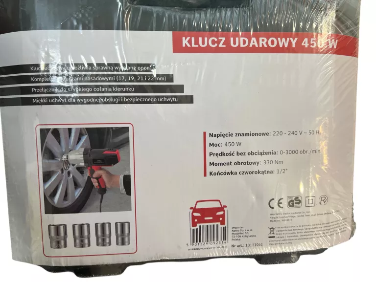 KLUCZ UDAROWY ELEKTRYCZNY 450W-330NM W WALIZCE