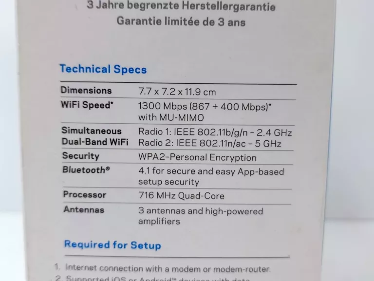 TRANSMITER SIECIOWY LINKSYS WHW0101P-EU AC1300