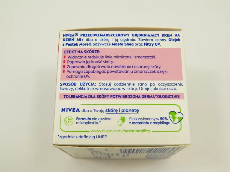 KREM UJĘDRNIAJĄCY DO TWARZY NIVEA 45+ DZIEŃ 50 ML