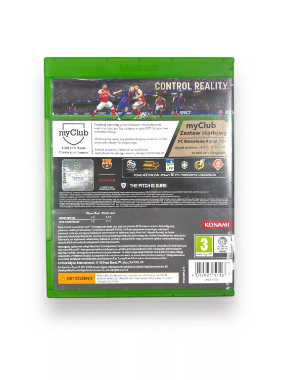 GRA NA XBOX ONE PES 2017 PRO EVOLUTION SOCCER