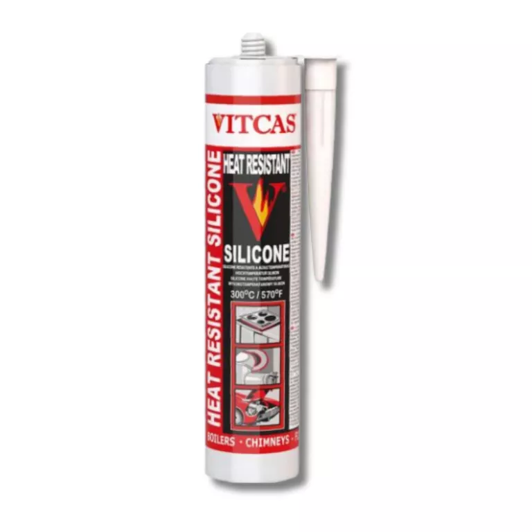 SILIKON WYSOKOTEMPERATUROWY VITCAS 315°C DO SZKŁA METALU CERAMIKI DREWNA