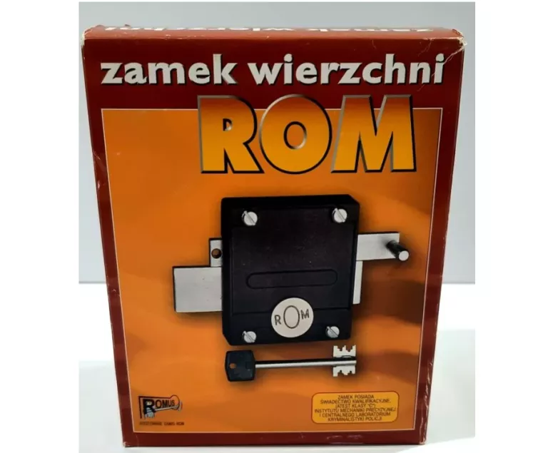 ZAMEK ROM 3 KLUCZE ZASUWA ANTYWŁAMANIOWA CZARNY