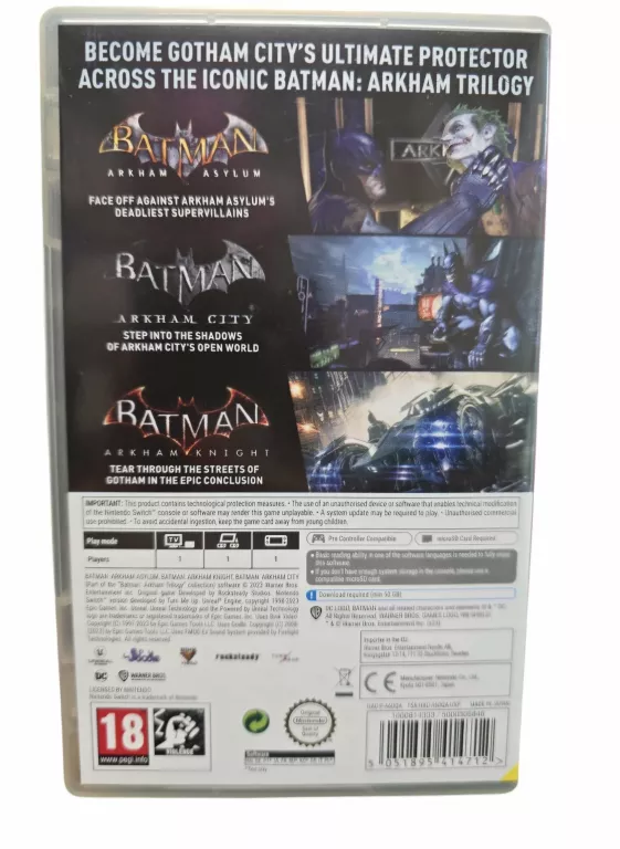 NINTENDO BATMAN ARKHAM TRILOGY