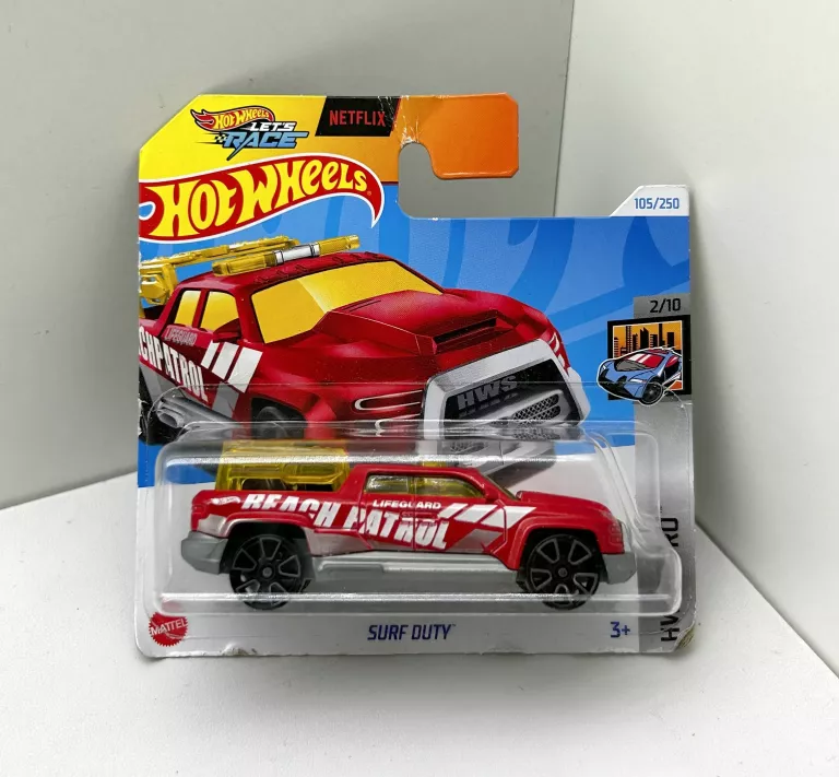 105/250 - HW METRO - SURF DUTY - HOT WHEELS - CZERWONY