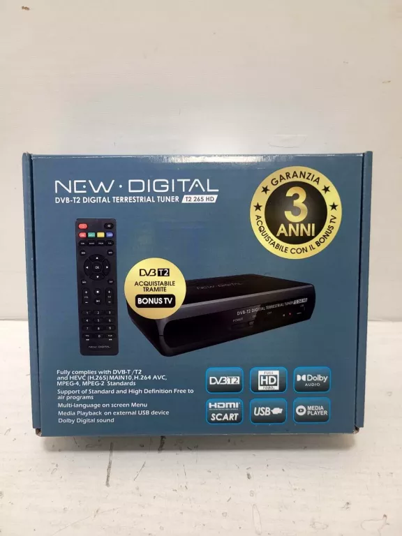 DEKODER TUNER NEW DIGITAL T2 265 HD DVB-T2 HD POLECAM!