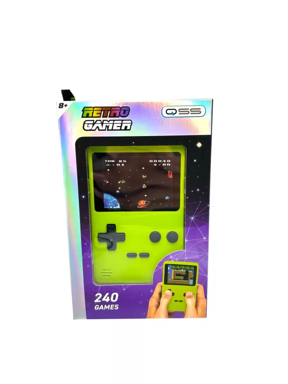 KIESZONKOWA KONSOLA DO GIER RETRO GAMER QSS ZIELONA