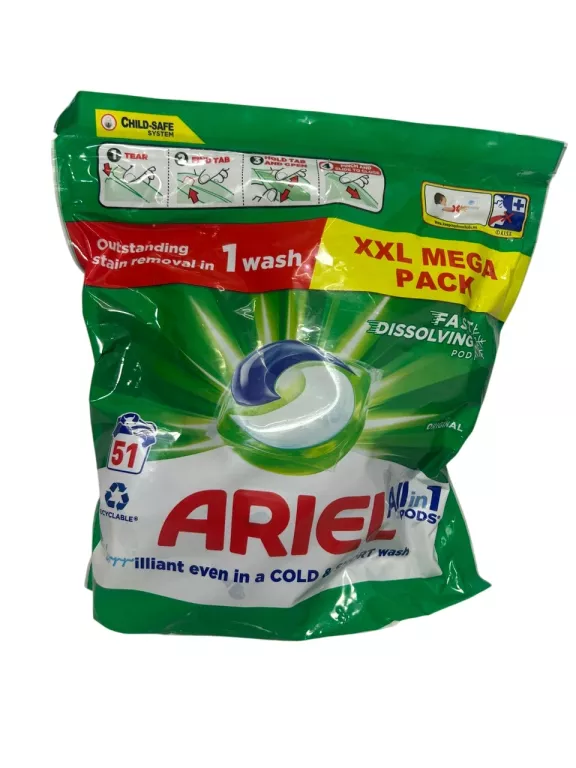 ARIEL ALL IN ONE PODS KAPSUŁKI DO PRANIA ORIGINAL 51 SZTUK