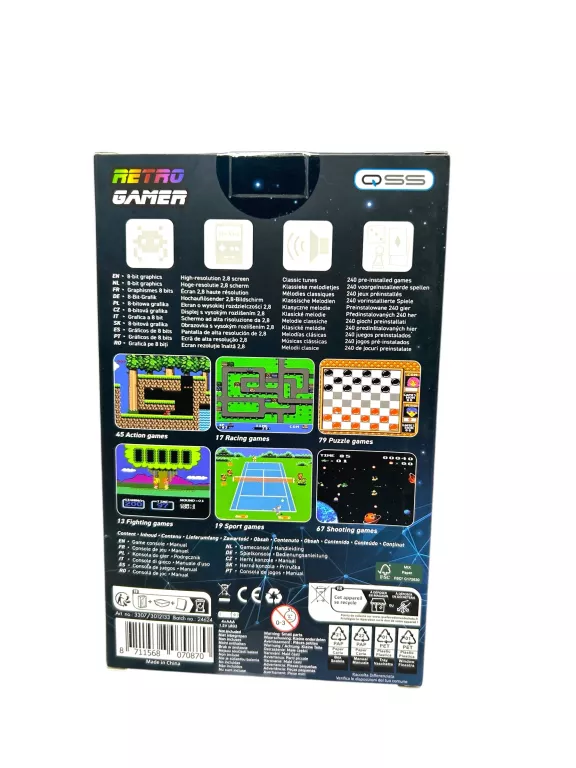 KIESZONKOWA KONSOLA DO GIER RETRO GAMER QSS ZIELONA