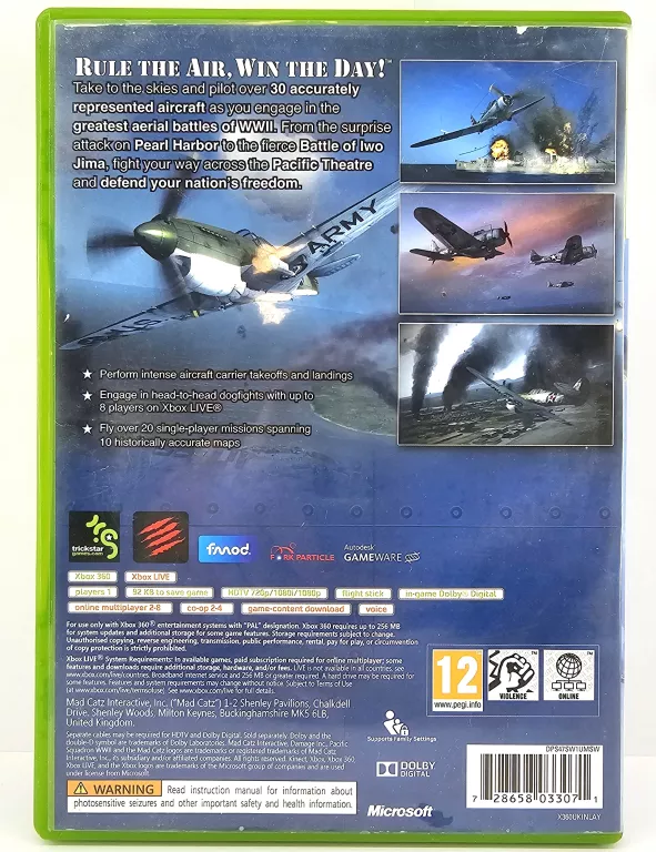 XBOX 360 DAMAGE INC PACIFIC SQUADRON WWII