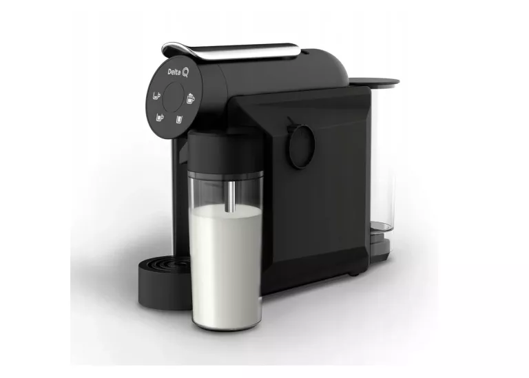 EKSPRES DO KAWY KAPSUŁKOWY DELTA Q MINI MILKQOOL SPIENIACZEM DO MLEKA