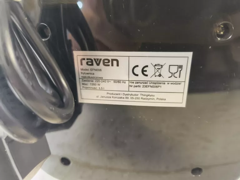 FRYTKOWNICA BEZTŁUSZCZOWA RAVEN EFN006
