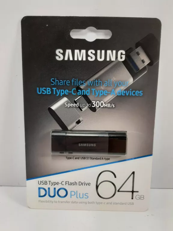 PENDRIVE SAMSUNG 64GB DUO PLUS USB-C / USB 3.1
