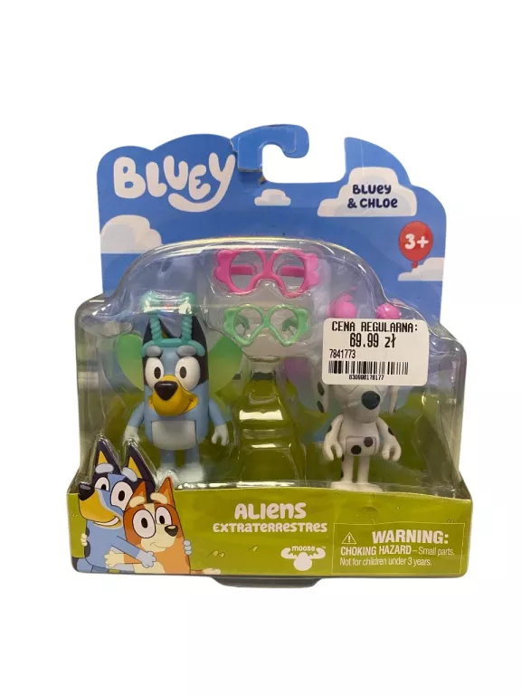 BLUEY ZESTAW FIGUREK Z BAJKI KOSMICI BLUEY I CHLOE