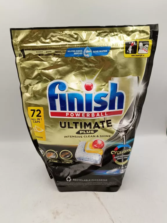 KAPSUŁKI DO ZMYWARKI FINISH ULTIMATE PLUS 72SZT LEMON