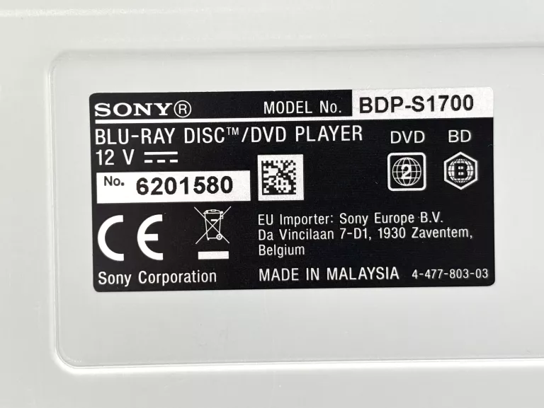 ODTWARZACZ BLU-RAY SONY BDP-S1700 PILOT