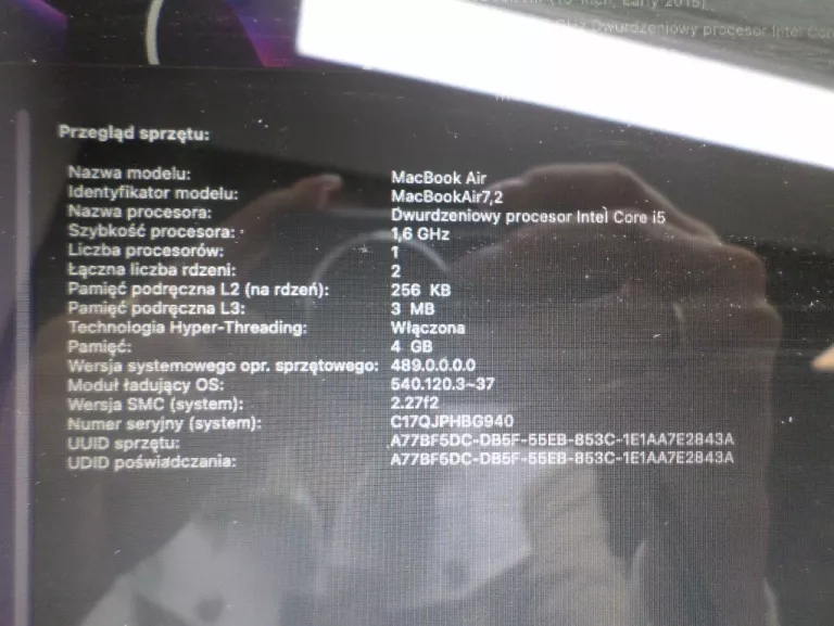 laptop-macbook-air-1466-72-2015r-intel-core-i5-16-ghz-4gb120gb-rozdzielczosc-px-4474-90