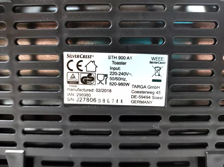 TOSTER SILVERCREST STH 900 A1