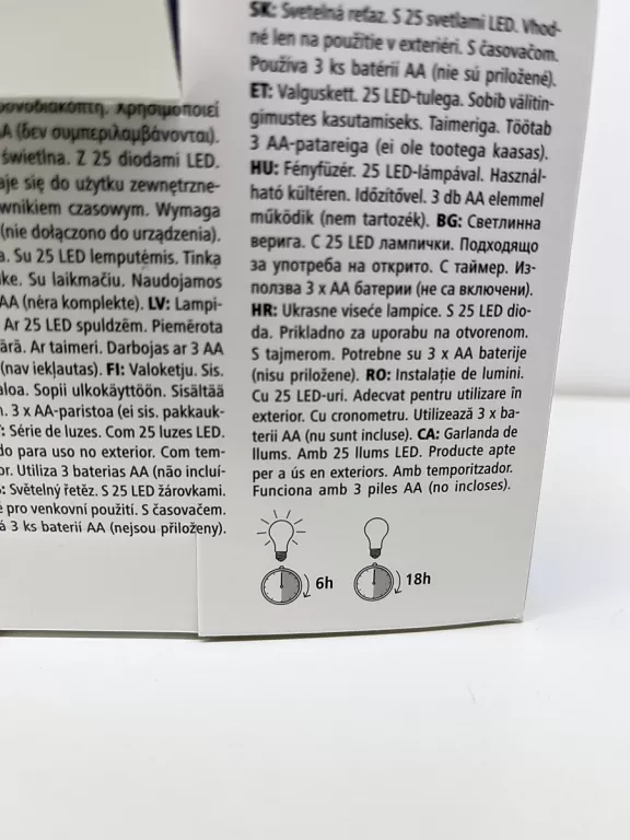 WIELOKOLOROWE OŚWIETLENIE DO UŻYTKU NA ZEWNĄTRZ Z WYŁĄCZNIKIEM CZASOWYM
