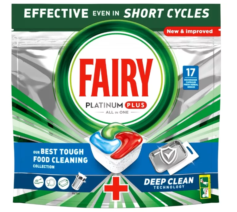 FAIRY PLATINUM PLUS KAPSUŁKI DO ZMYWARKI 17SZT