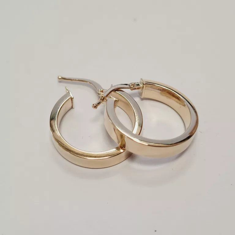 PIĘKNE ZŁOTE KOLCZYKI KÓŁKA 585 14K 1,95G