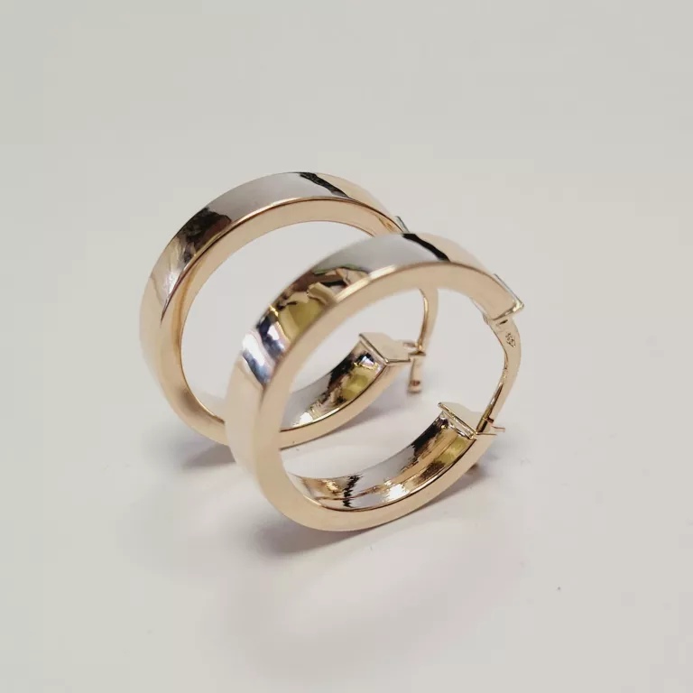 PIĘKNE ZŁOTE KOLCZYKI KÓŁKA 585 14K 1,95G