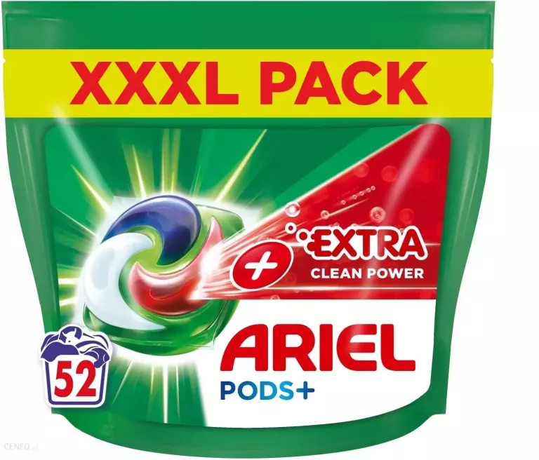 ARIEL PODS KAPSUŁKI DO PRANIA + EXTRA CLEAN POWER 52 SZT