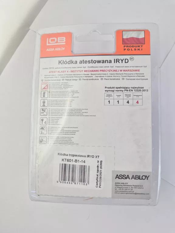 LOB KŁÓDKA TRZPIENIOWA ATESTOWANA IRYD XT KL4 72MM 5905452671103