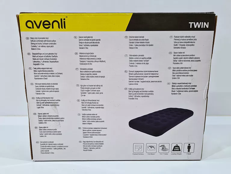 AVENLI MATERAC ŁÓŻKO 1-OS, 191 X 99 X 22CM + POMPKA NOŻNA GRATIS