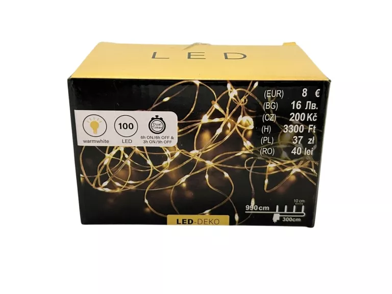 LED DEKO CHOINKOWE 100 ŻÓŁTE