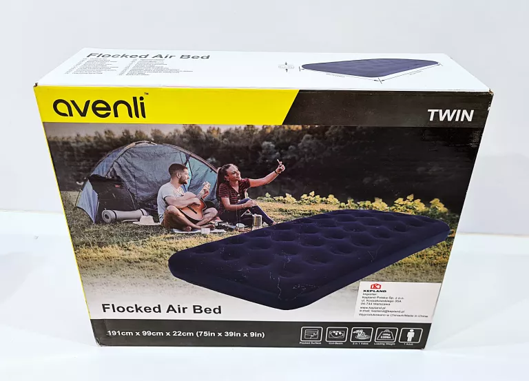 AVENLI MATERAC ŁÓŻKO 1-OS, 191 X 99 X 22CM + POMPKA NOŻNA GRATIS