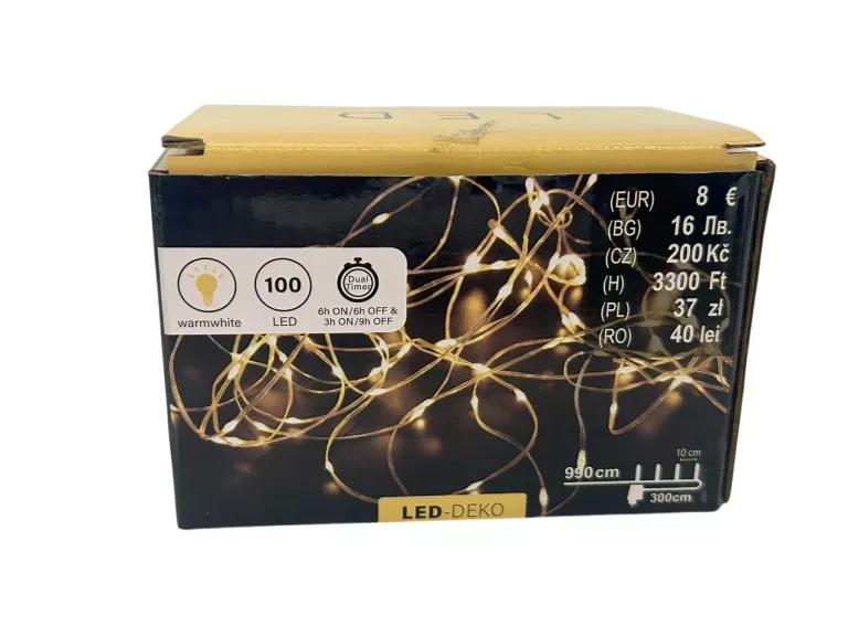 LED DEKO CHOINKOWE 100 ŻÓŁTE