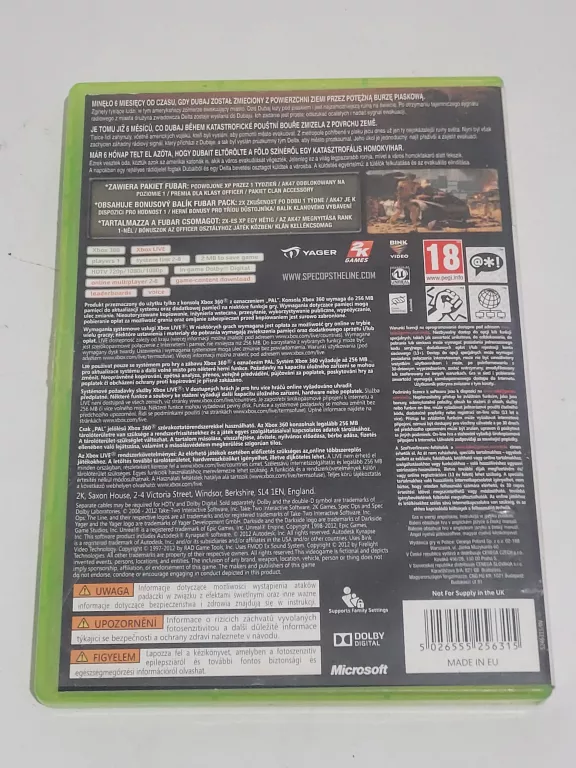 GRA XBOX 360 SPEC OPS THE LINE