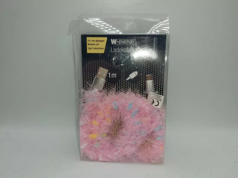 KABEL USB NA USB TYP C 1M RÓŻOWE DEKORACYJNY!!!